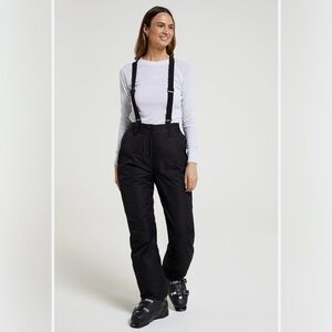 Black Dot Ski Pants for Women - Bib Pants Size S (fits sizes 4-8 the best)